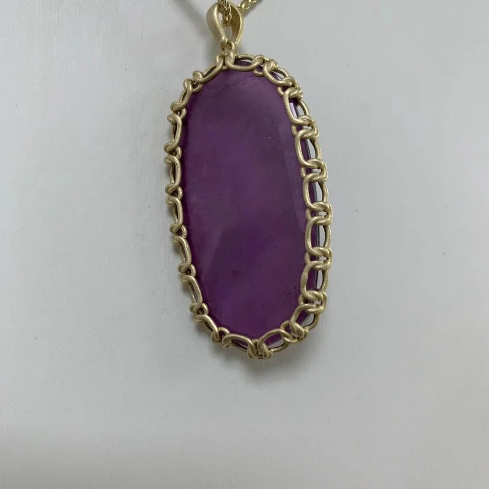 Kendra Scott Reid series colorful crystal necklace sweater chain - Picture 5 of 16